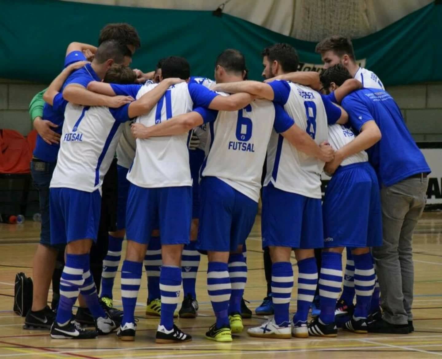 Sussex Futsal team huddle